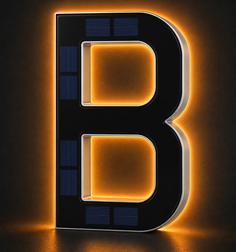 Infinite Basics Solar LED House Number Sign – 6.7" (0-9, A-D) - Gallery 26