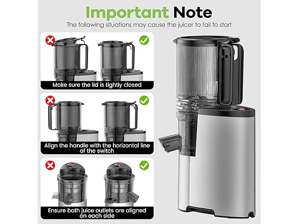 EanOruus Cold Press Juicer