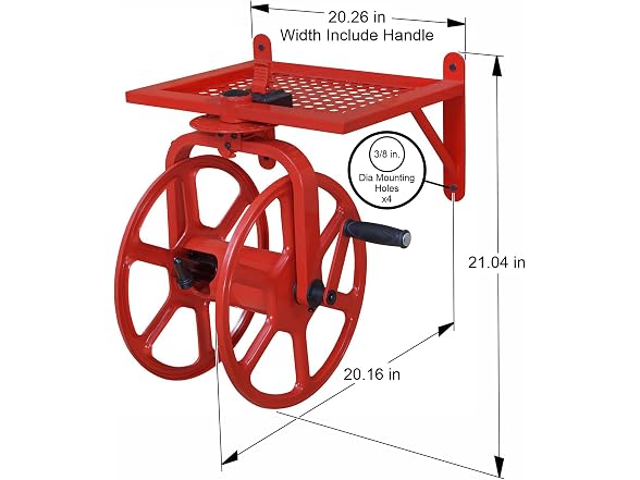 Liberty Garden Revolution Hose Reel, Red