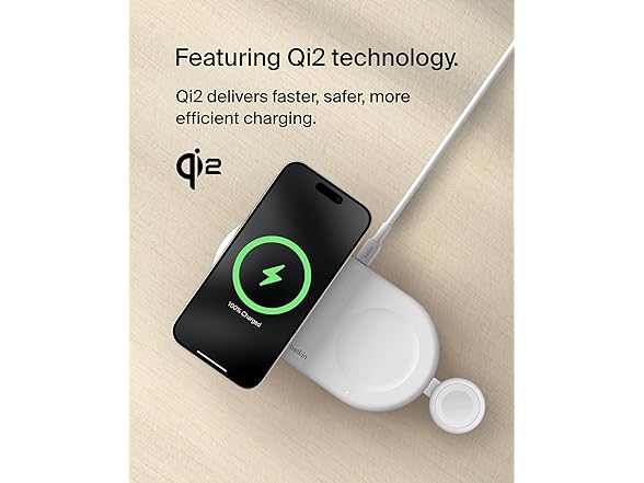 Belkin 3-in-1 Qi2 15W MagSafe Wireless Charging Pad