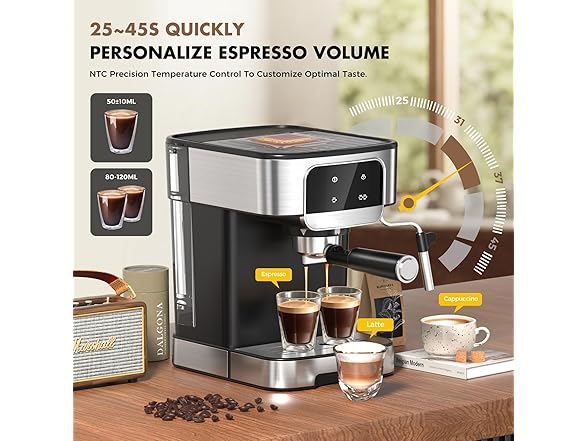 Professional Espresso Maker With Auto Milk Frother