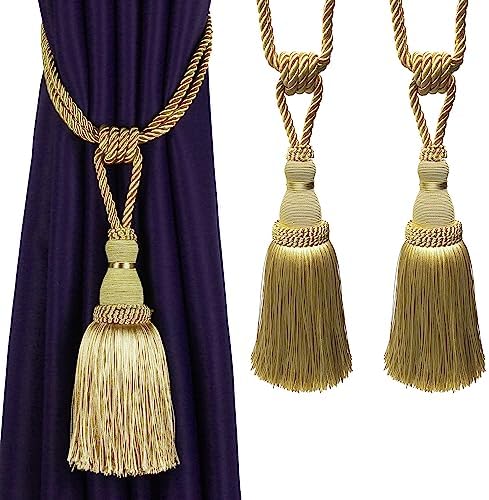 2 Pack Curtain Drapery Tiebacks Tassels