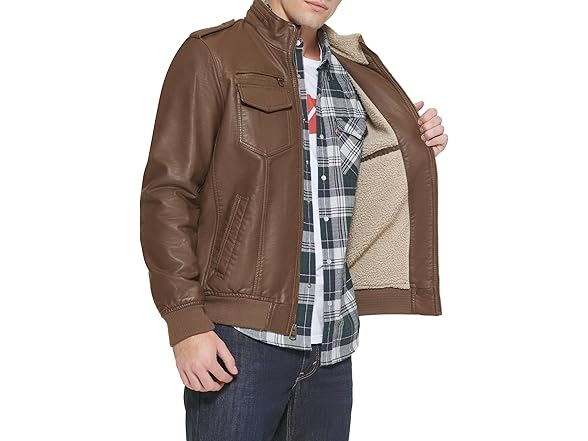Levis Mens Sherpa Aviator Bomber