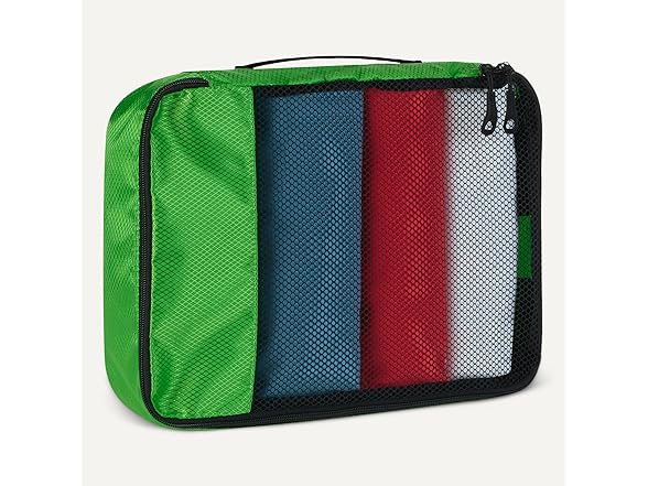 Amazon Essentials 4-Piece Packing Cubes Green