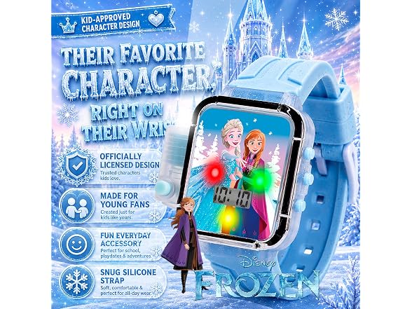 Accutime Disney Frozen Kids LCD Digital