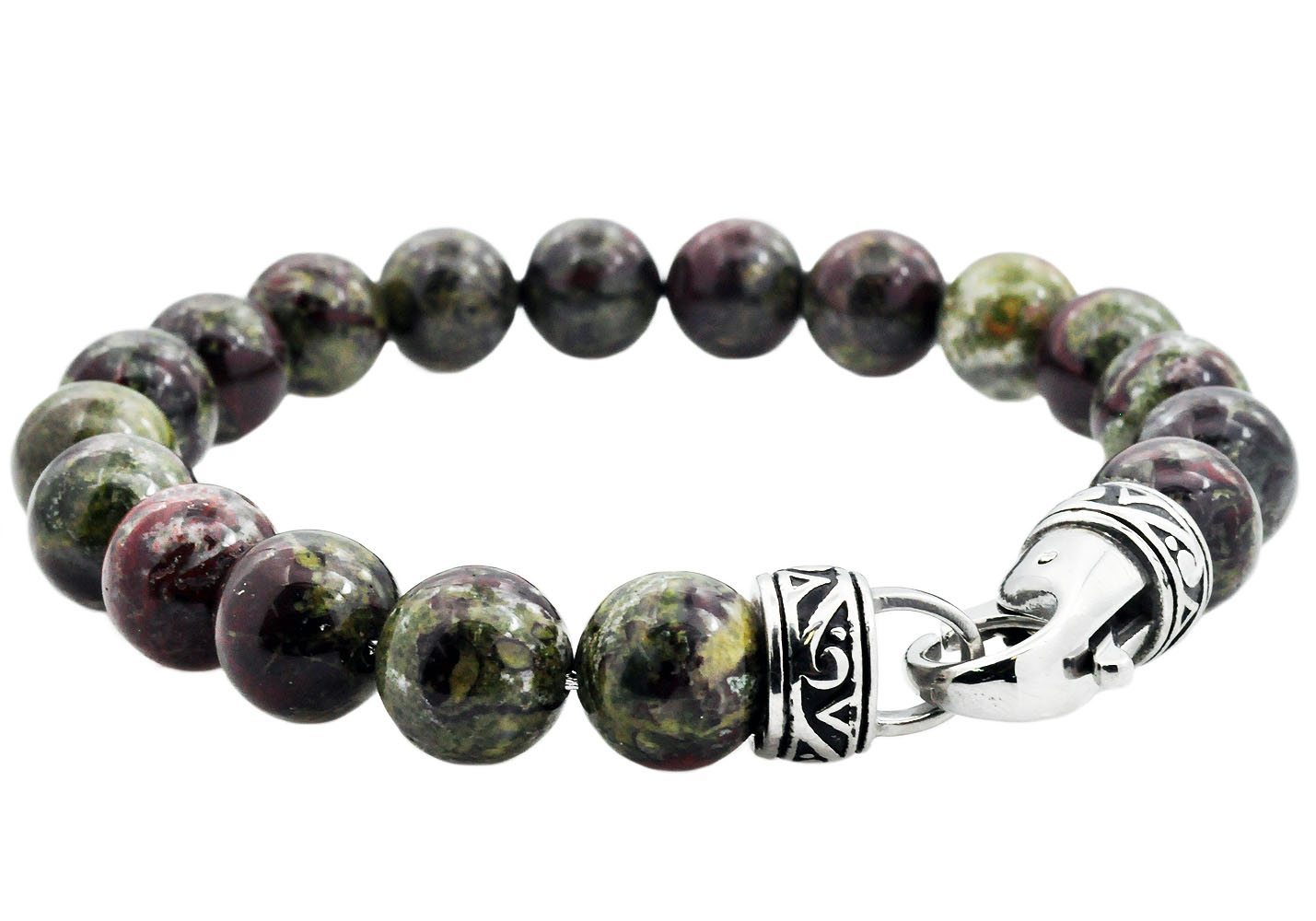 Genuine 10mm Stainless Steel Bead Bracelet - Gallery 12