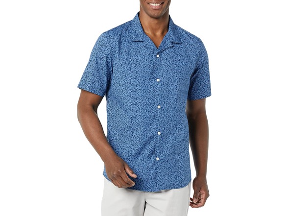 Indigo Palm Leaf Print
