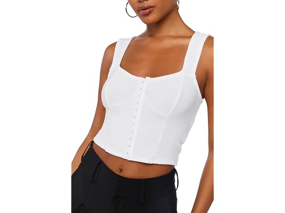 Forever 21 Ribbed Bustier Crop Top