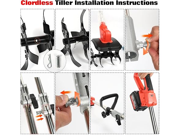 Opuliv Cordless 2-in-1 Tiller & Weed Whacker
