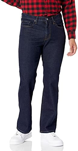 Amazon Essentials Jeans for Men Straight Fit, Bootcut, 32W x 32L, Rinsed