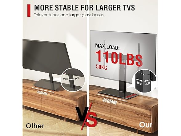 AOKCOS Universal Swivel TV Stand Base | 32-75"