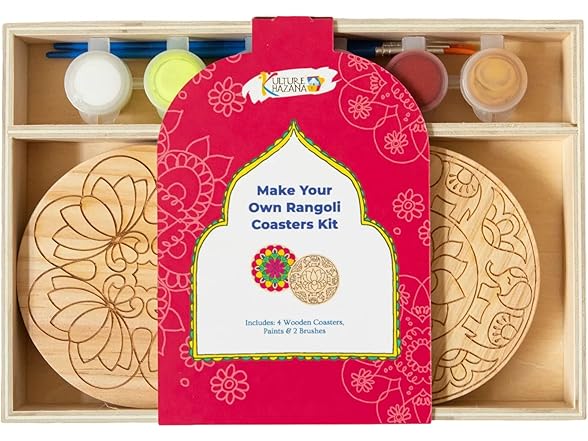 Kulture Make Your Own Rangoli Coaster Kit