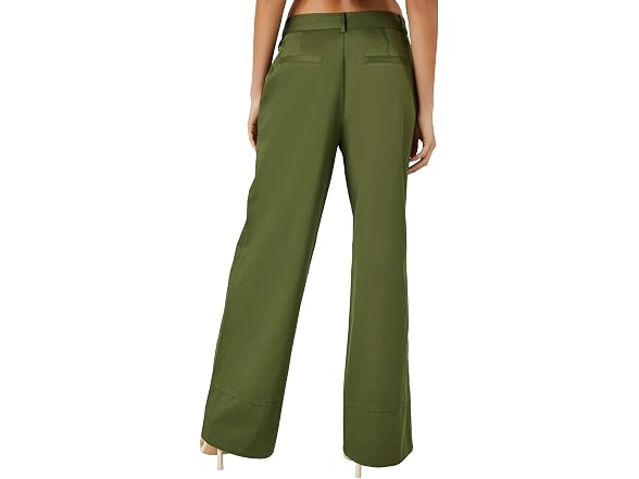 Forever 21 (S) Button-Hem Wide-Leg Cypress Pants