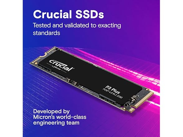 Crucial P3 Plus 1TB PCIe Gen4 3D NAND NVMe M.2 SSD