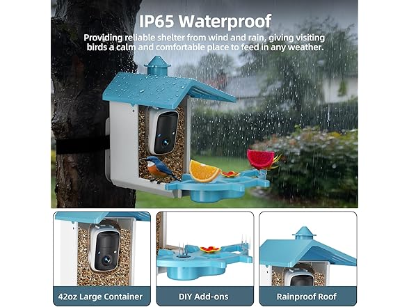 INKCKU Bird Feeder with Camera