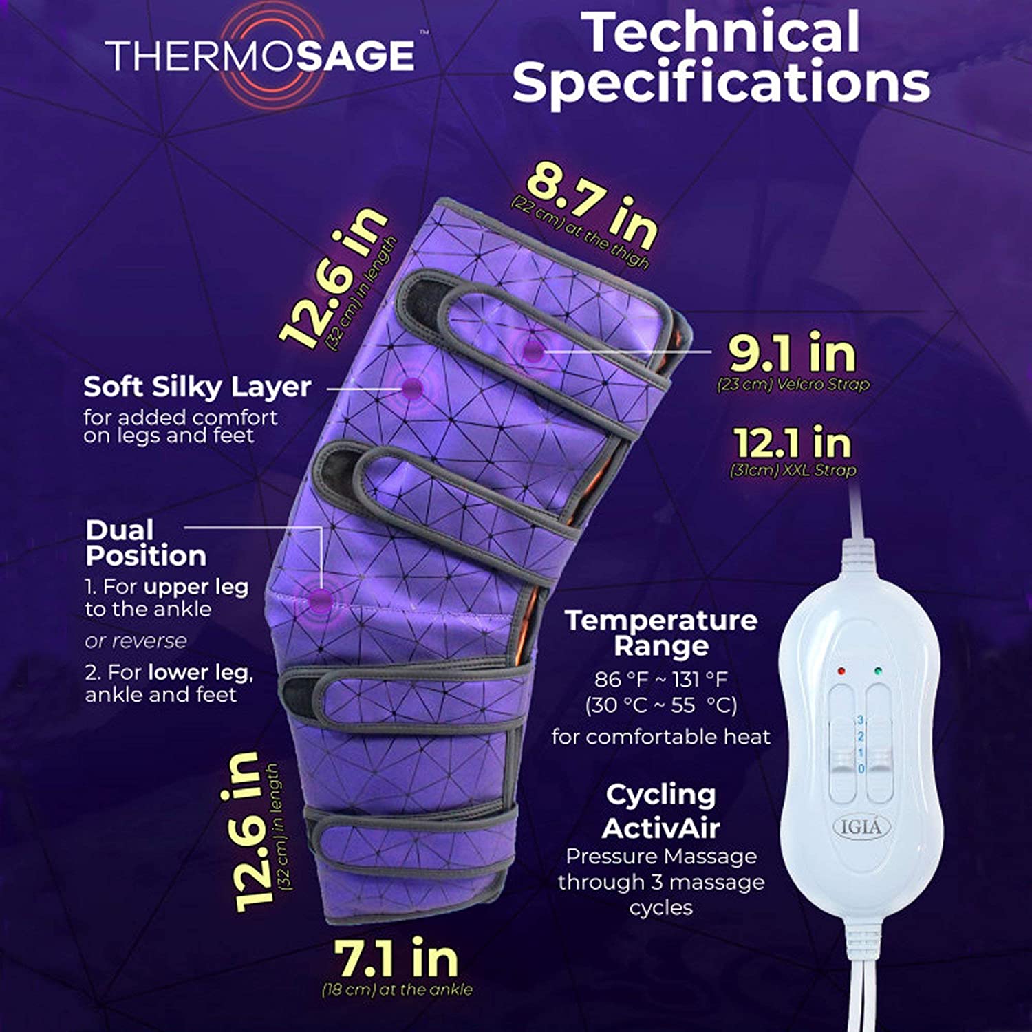 Evertone Thermosage 7 in 1 Leg Massager - Gallery 14