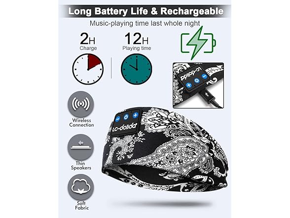 LC-dolida Sleep Bluetooth Headphones