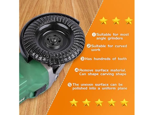 blekoo BLEKOO 4 Silver Angle Grinder Wood Car