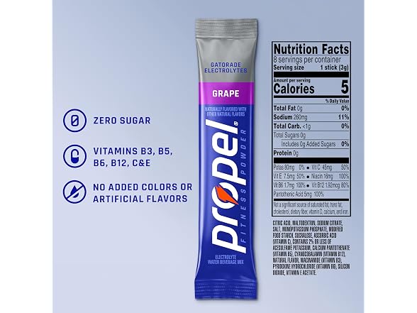 Propel Drink Mix Packets Grape
