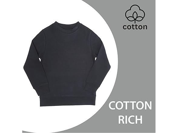 EVERYDAY KIDS Boys-Fleece Black Crew