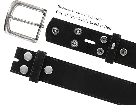 Belts.com Men (36) Belt Rounded Edge Heel Bar Belt