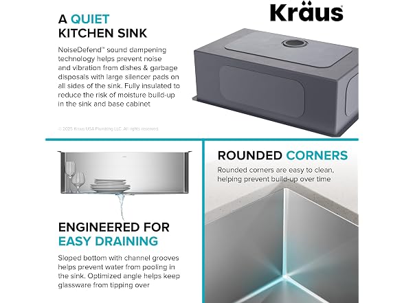 KRAUS Stainless Steel 30 in 16 Gauge