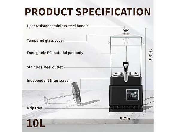 10L 65 Cup Commercial Coffee Maker 