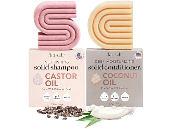 Kitsch Castor Oil Shampoo Bar & Coconut Oil
