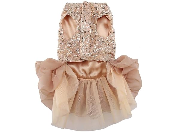 Zerodis Dog Wedding Dress Summer Sequined Pr