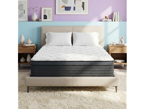 inight Luxury King Size Mattress, 14 Inch Hybrid Medium Firm Euro Top