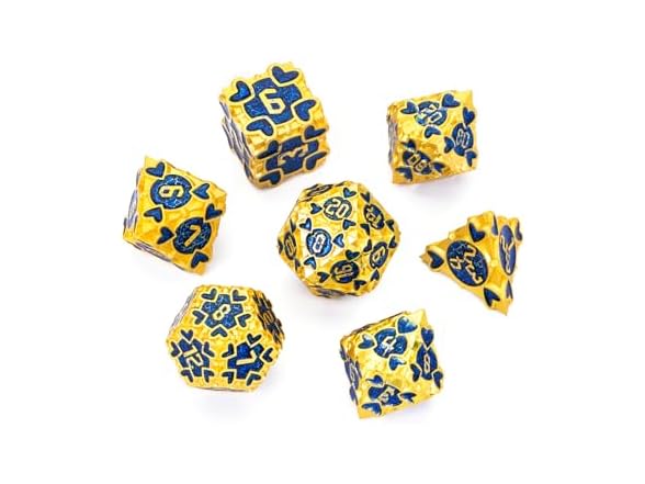 Fatestone Metal D&D Dice Set