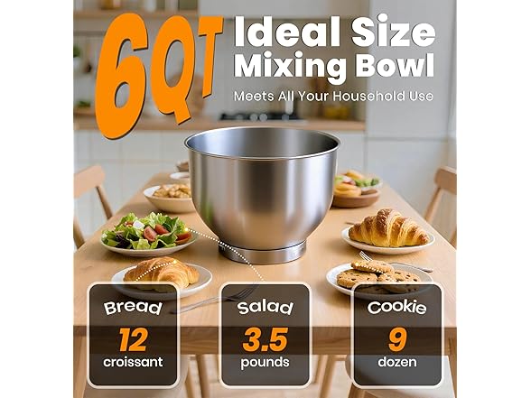 6QT Kitchen Mixer with LED Touchscreen
