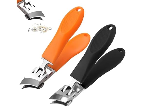 Generic 2PCS Wide Jaw Opening Slanted Nail Clipper