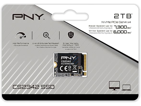PNY CS2342 2TB Gen4 PCIe NVMe M.2 2230