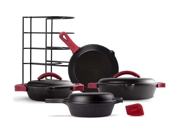 Cuisinel 16-Pc Cast Iron Cookware Set