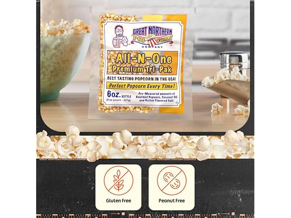 24PK 6oz Popcorn Machine Popcorn Packets