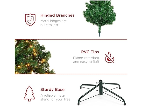 KISIQI 6FT Artificial Christmas Tree