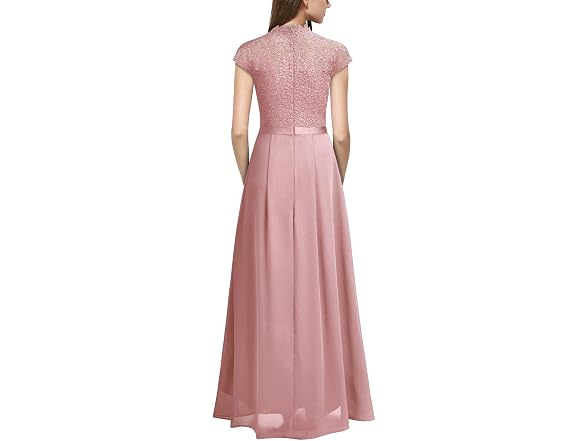 Miusol Women (L) Formal Scoop Neck Lace Maxi Dress