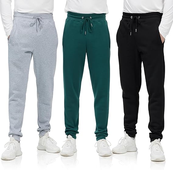 (3Pk) Men's Fleece Lined Joggers (S-3XL) - Gallery 18