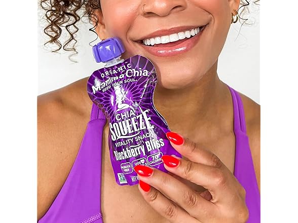 8PK Mamma Chia Organic Vitality Squeeze Snack