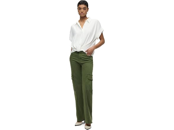 HUDSON Women's Rosie High-Rise Cargo Wide Leg