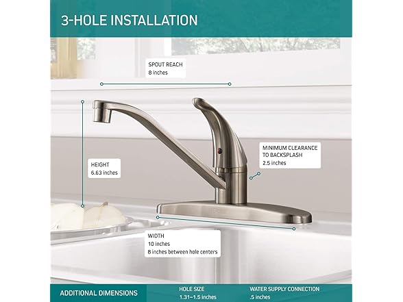 Single-Handle Kitchen Sink Faucet
