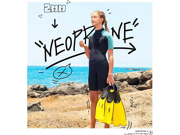 Dark Lightning Men Shorty Wetsuit Women