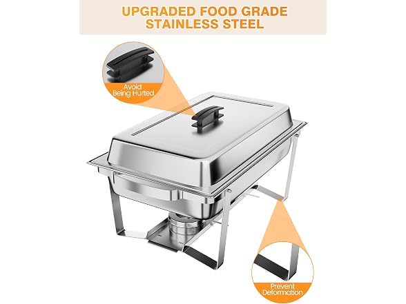 PrecisionAuto Superior 8QT Stainless Steel Chafing Dish Buffet Set