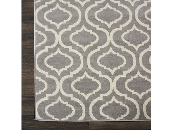 Nourison Jubilant Trellis Grey 7' x 10' Area Rug