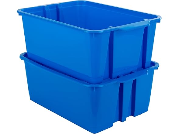 Stackable Plastic Book and Organizer Bin