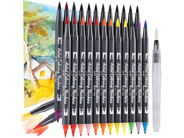 24 Colors + 1 Water Brush Pen