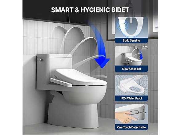 Inus N22 Electronic Bidet Heated Seat & Dryer, Elongated - Gallery 15