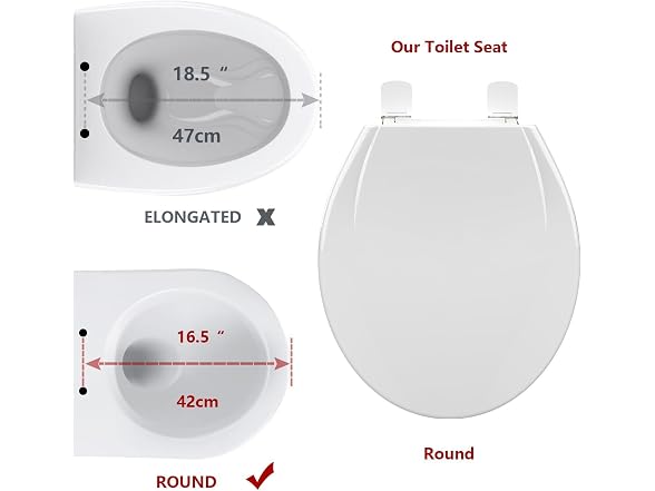 OUTLANE White Elongated Toilet Seat