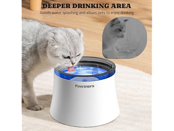 Pawtners 1 Gal/3.5L Dog Water Fountain